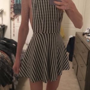 Backless high neck mini dress